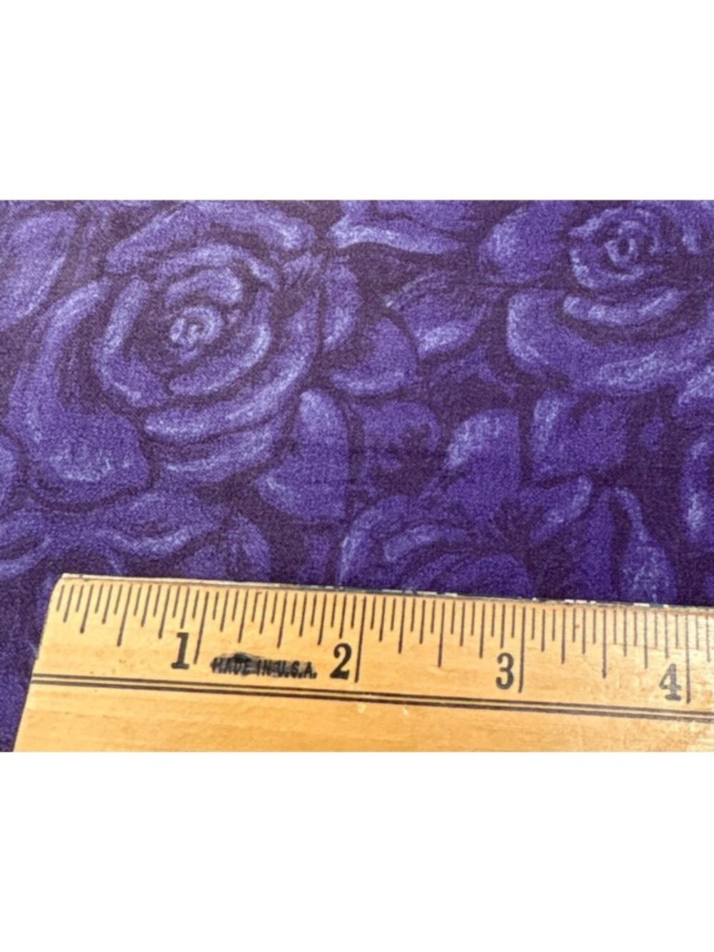 Purple Floral Cotton Fabric 11x34" Botanic Pattern Crafts Sewing - Picture 2 of 11